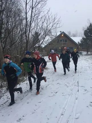 Winter running before the trails are groomed